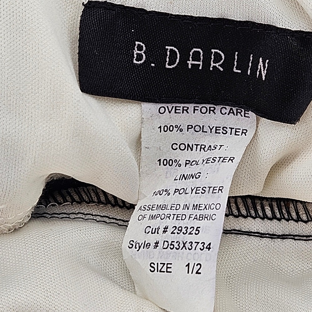 Black & Ivory One Shoulder Ruched Formal Party Dress Size 1‎ Mardi Gras Prom - Picture 6 of 10